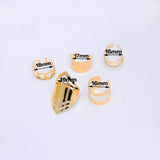 5pcs Trendy Bague Punk Joint Circle Mid-Finger Rings Set