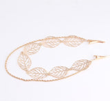 Golden Hollow Leaf Head Chain