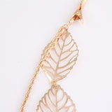 Golden Hollow Leaf Head Chain