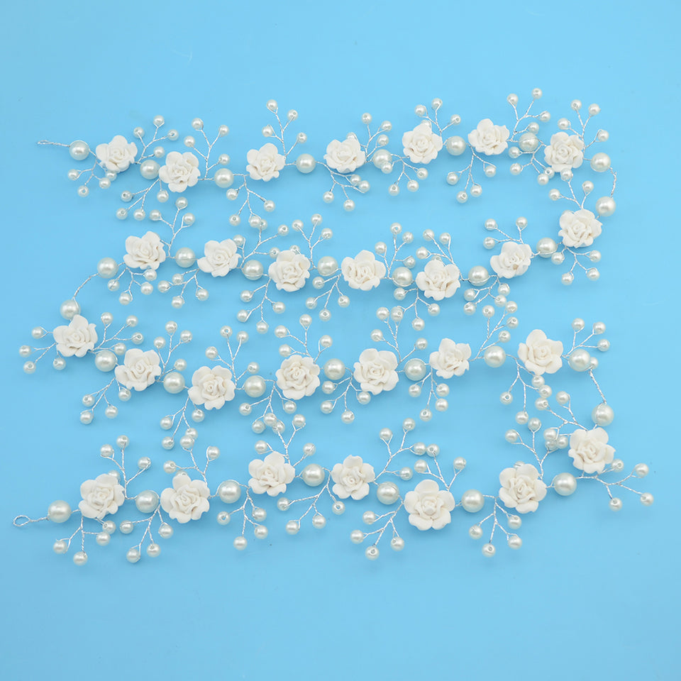 Luxury Tiara Silver Pearl Headbands