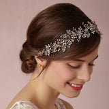 Luxury Tiara Silver Pearl Headbands