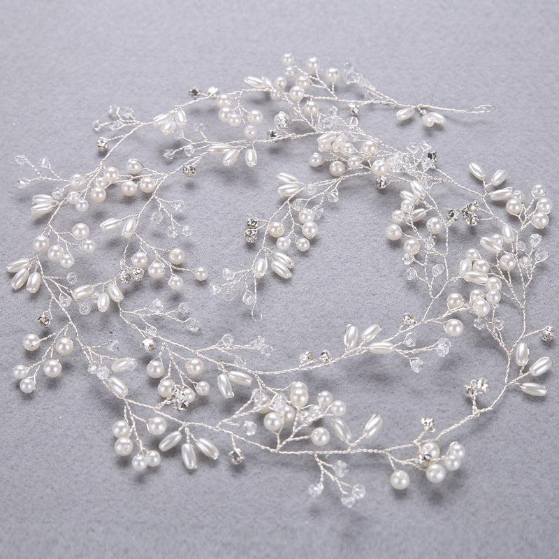 Luxury Tiara Silver Pearl Headbands