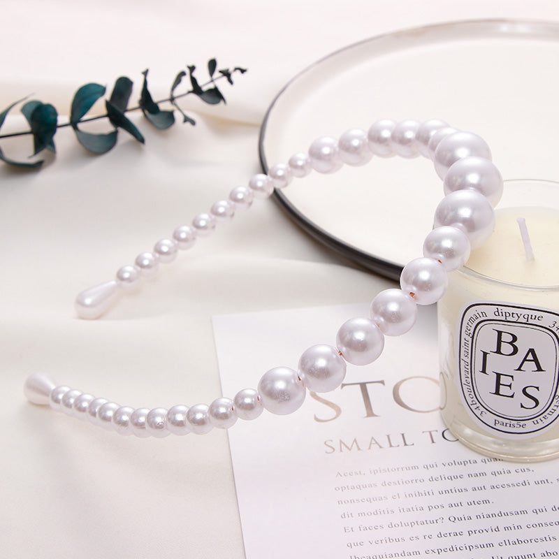 New Vintage Women Pearls Hairband