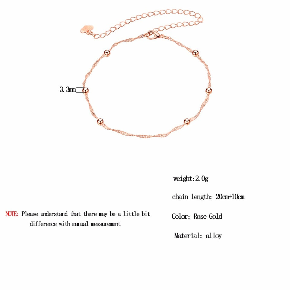 Tiny Ball Foot Anklet Chain