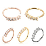 5 Crystals Vintage Rhinestone Nose Ring