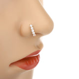 5 Crystals Vintage Rhinestone Nose Ring
