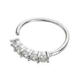 5 Crystals Vintage Rhinestone Nose Ring