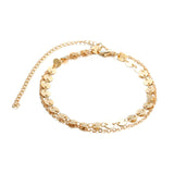 Gold Color Double Ankle Chain Anklet