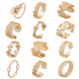 Gold Silver Flower Stackable Finger Ring