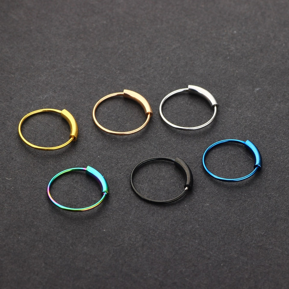 Steel Hinged Clicker Piercing Nose Ring