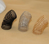 New Vintage Alloy Long Spring Ring
