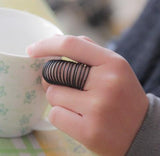 New Vintage Alloy Long Spring Ring