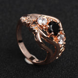 Zircon Inlaid With Hollow Flower Ring