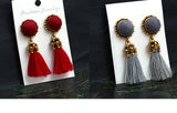 Bohemian Tassel Fringe Crystal Long Drop Earrings