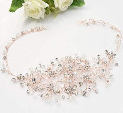 Luxury Tiara Silver Pearl Headbands