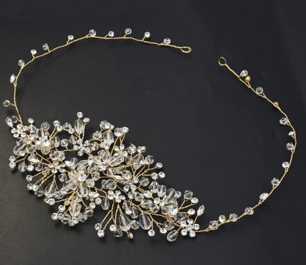 Luxury Tiara Silver Pearl Headbands
