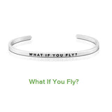 Inspirational Quote Carved Stainless Steel Bangle