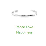 Inspirational Quote Carved Stainless Steel Bangle