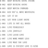 Inspirational Quote Carved Stainless Steel Bangle