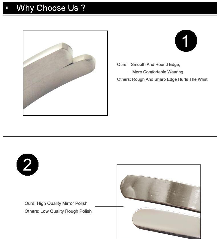 Inspirational Quote Carved Stainless Steel Bangle