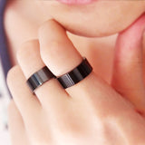Fashion Unisex Simple Titanium Black Ring