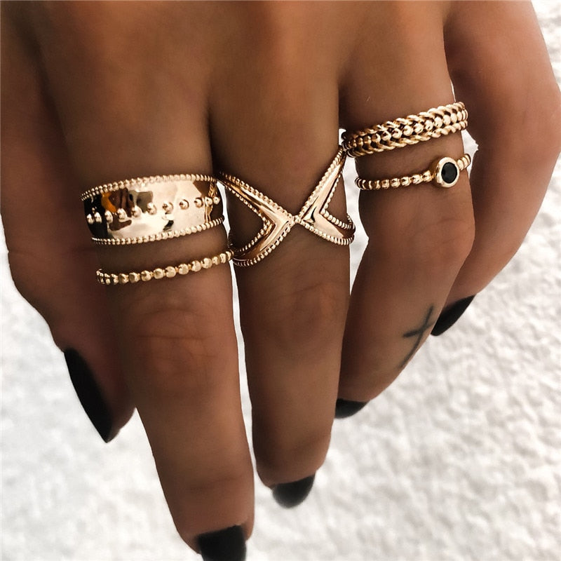 Women Bohemian Vintage Joint Ring