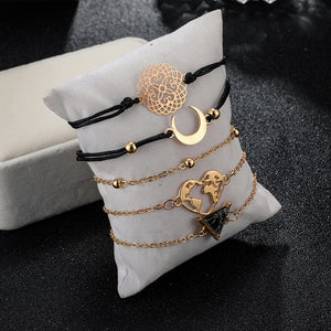 5pcs Bohemia New Trendy Map Bracelets