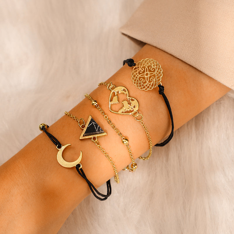 5pcs Bohemia New Trendy Map Bracelets