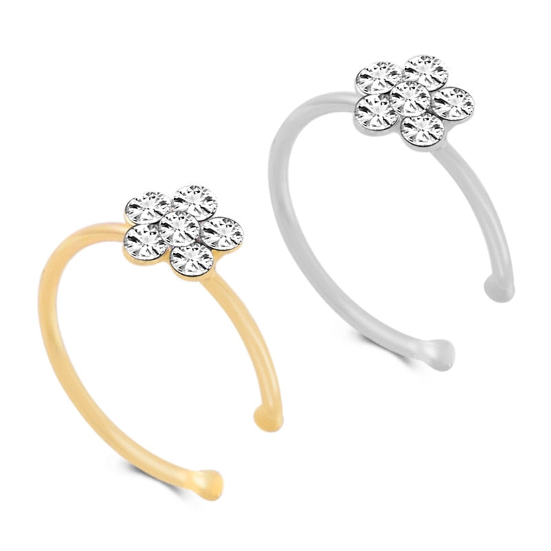 Colorful Nostril Stainless Clip-on Nose Rings