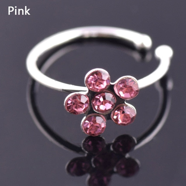 Colorful Nostril Stainless Clip-on Nose Rings