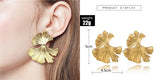 Trendy Metal Star Flower Geometry Big Long Earrings