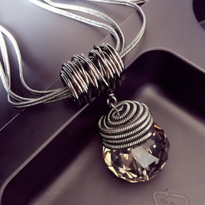 New Big Drop Long Pendant Necklaces Chain