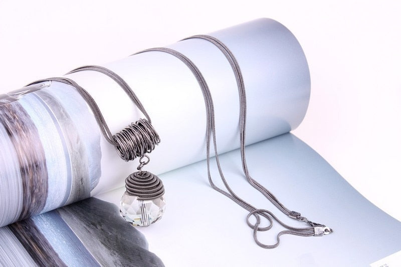 New Big Drop Long Pendant Necklaces Chain