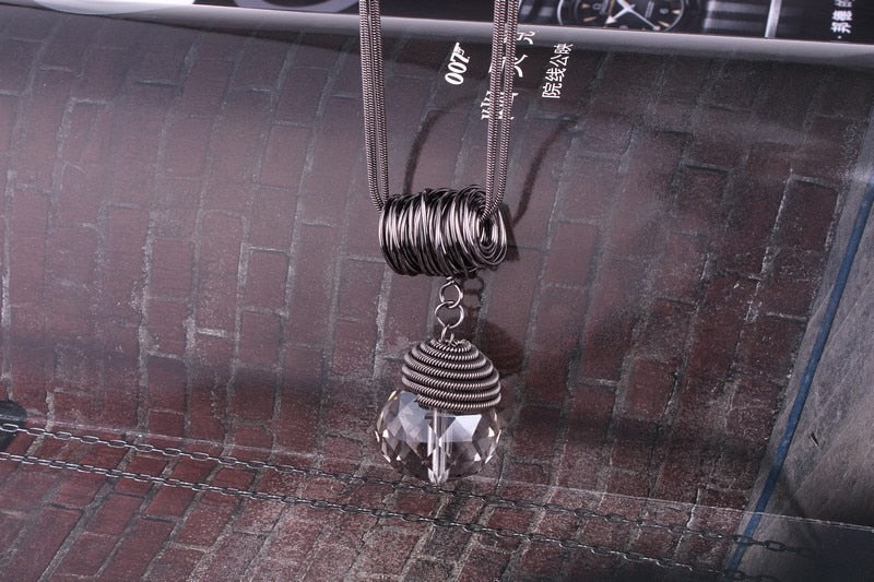New Big Drop Long Pendant Necklaces Chain