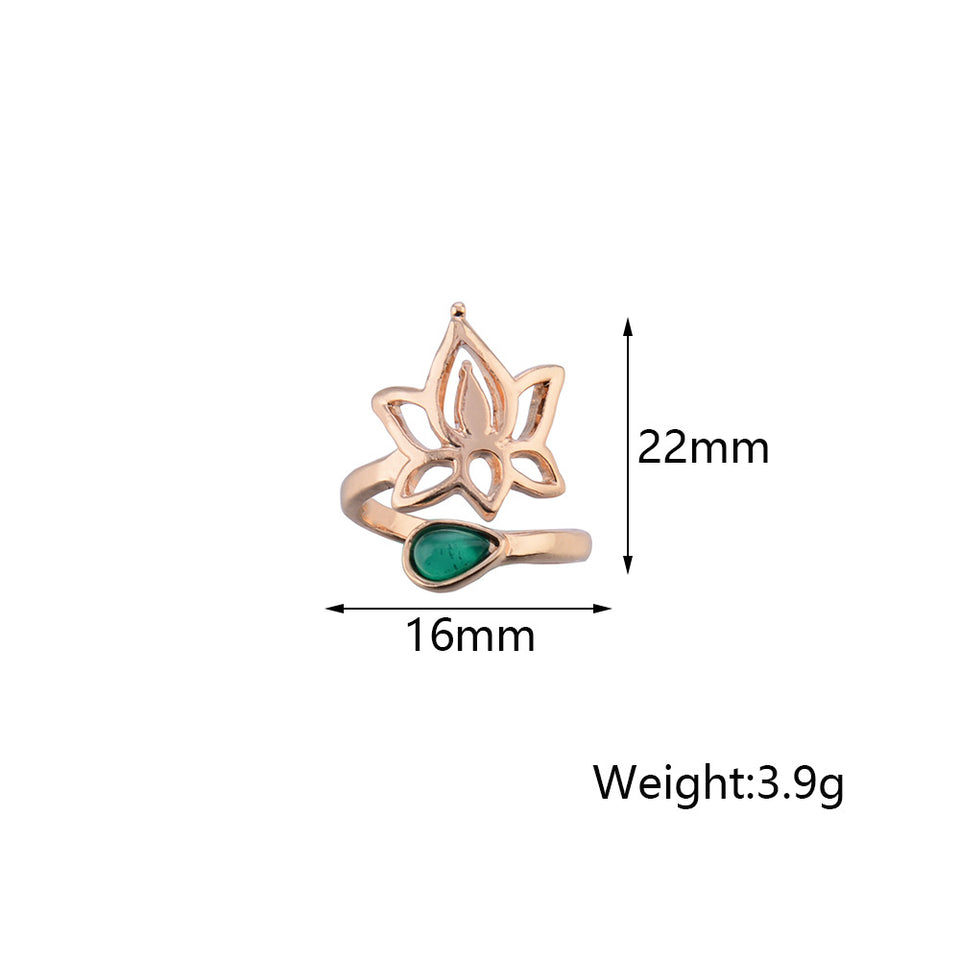 New Bohemian Lotus Flower Adjustable Toe Ring