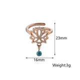 New Bohemian Lotus Flower Adjustable Toe Ring