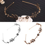 Fashion Women Leaf Rhinestone Hair Band
