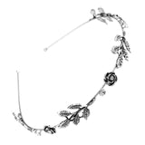 Fashion Women Leaf Rhinestone Hair Band