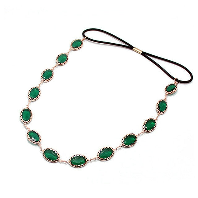 Oval Rhinestone Elegant Hair Band