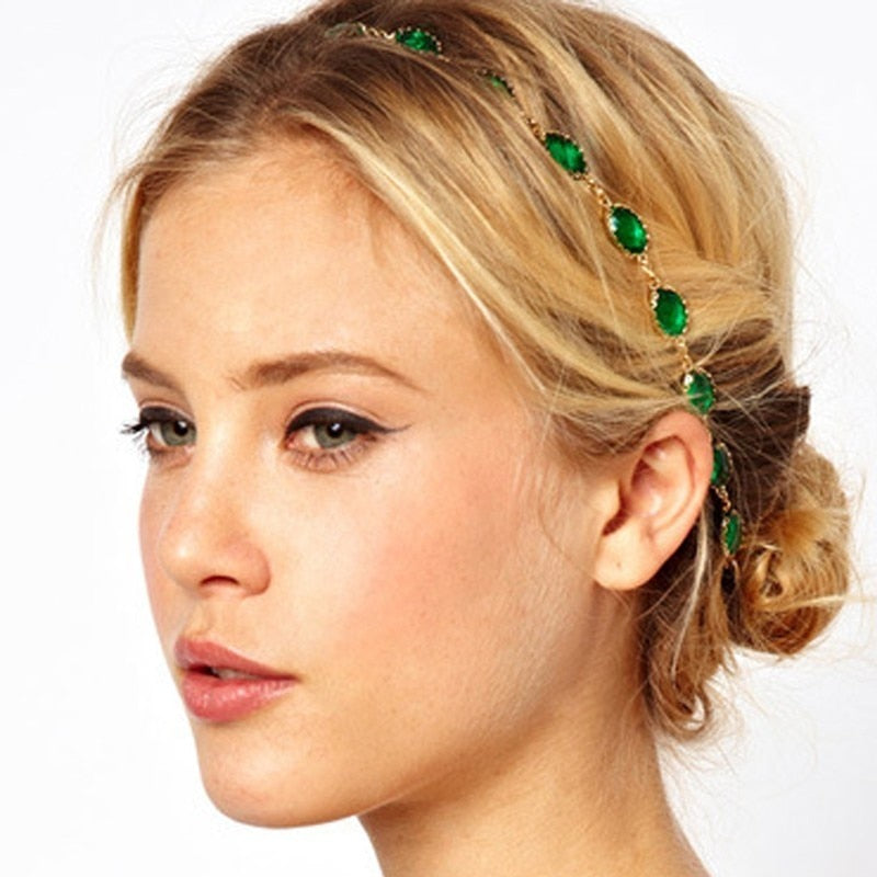 Oval Rhinestone Elegant Hair Band