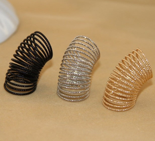 New Vintage Alloy Long Spring Ring