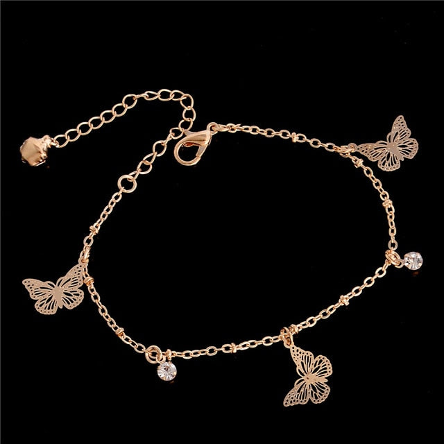 Sweet Simple Butterfly Leaf Shape Anklet