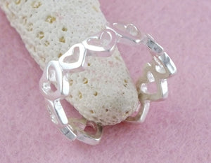 Cute Hollow Heart Finger/toe Cuff Adjustable Rings
