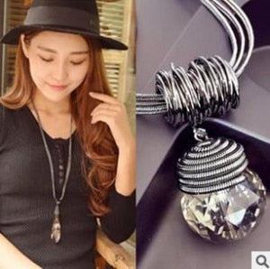 New Big Drop Long Pendant Necklaces Chain