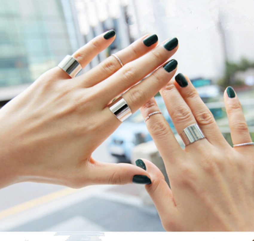 6Pcs Fashion Gold and Silver color Finger Knuckle Ring Set
