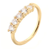 5 Crystals Vintage Rhinestone Nose Ring