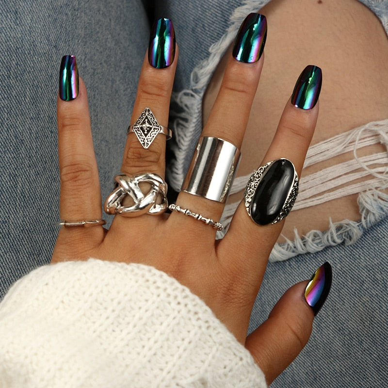 5pcs High Quality Bohemia Style Rings Set