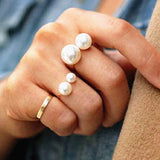 Fashion Pearl Open Rings
