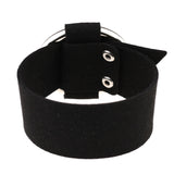 Bohemia Big Round Leather Black Wristband