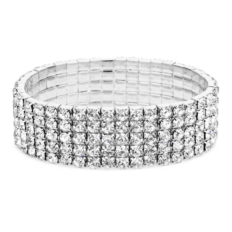 Boho Crystal Elastic Stretch Anklets